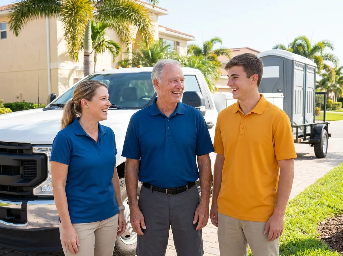 The Larkfield Portable Toilets team, portable toilet rentals in Sarasota, FL